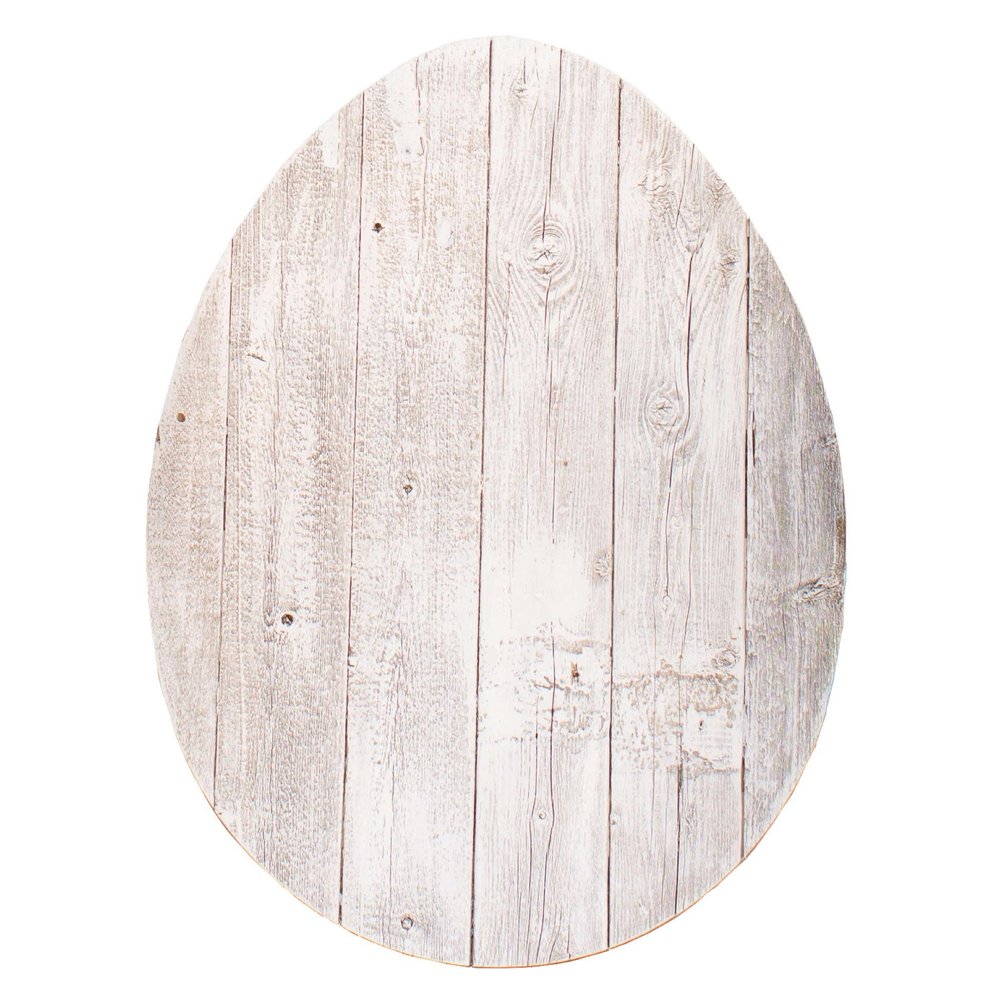 24" X 18" White Easter Solid Wood Hanging Dimensional Sculpture