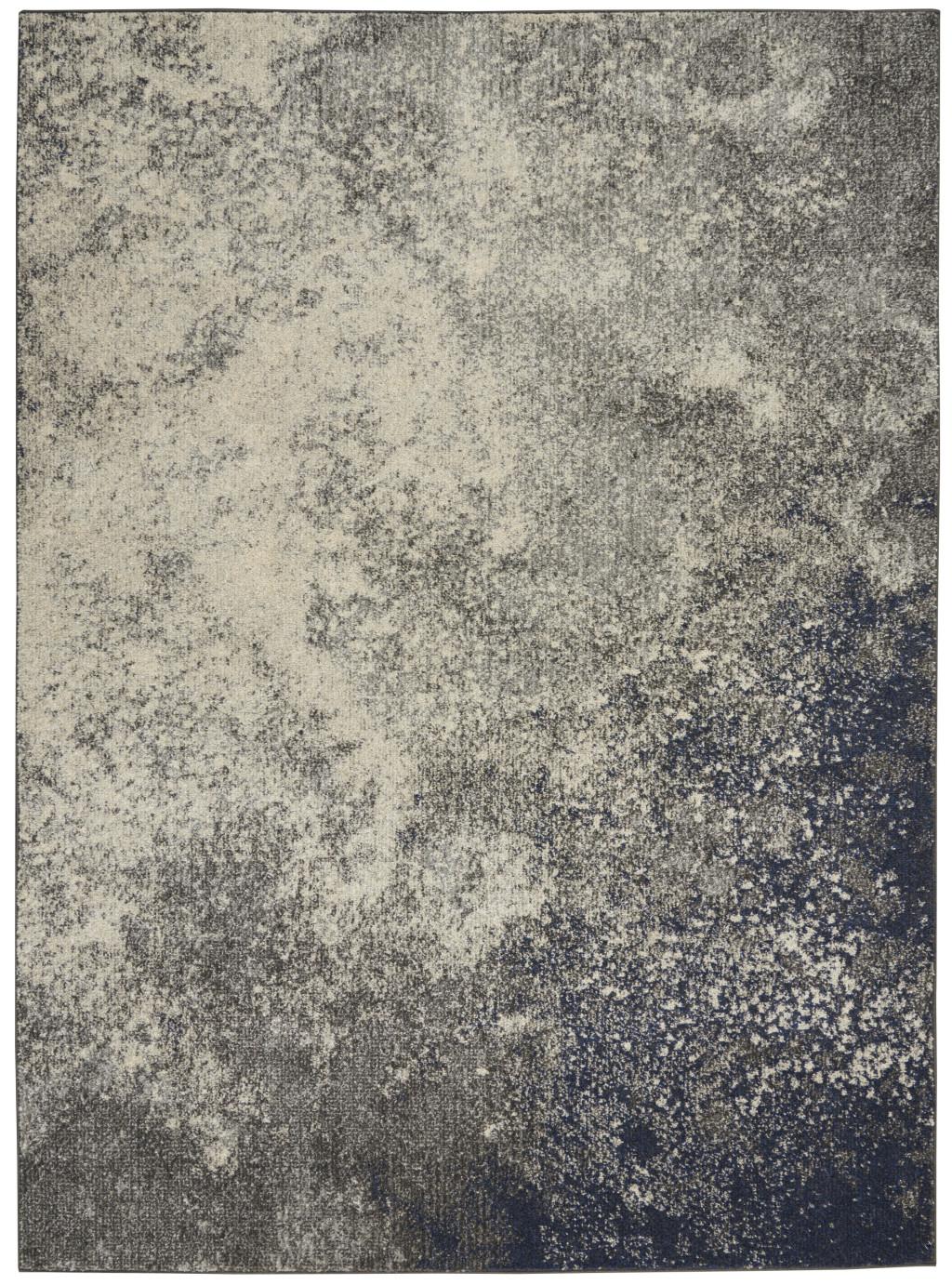 4' X 6' Gray And Ivory Abstract Area Rug