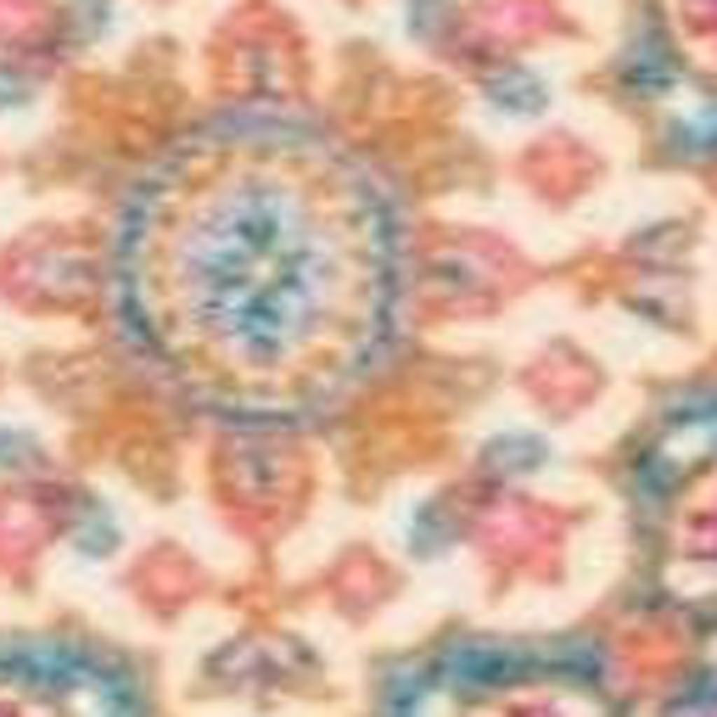 8' X 10' Gray And Gold Medallion Distressed Area Rug