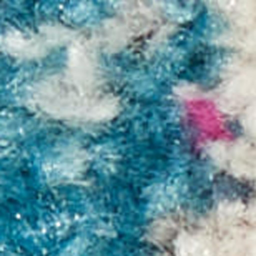 5' X 7' Ivory And Blue Abstract Area Rug