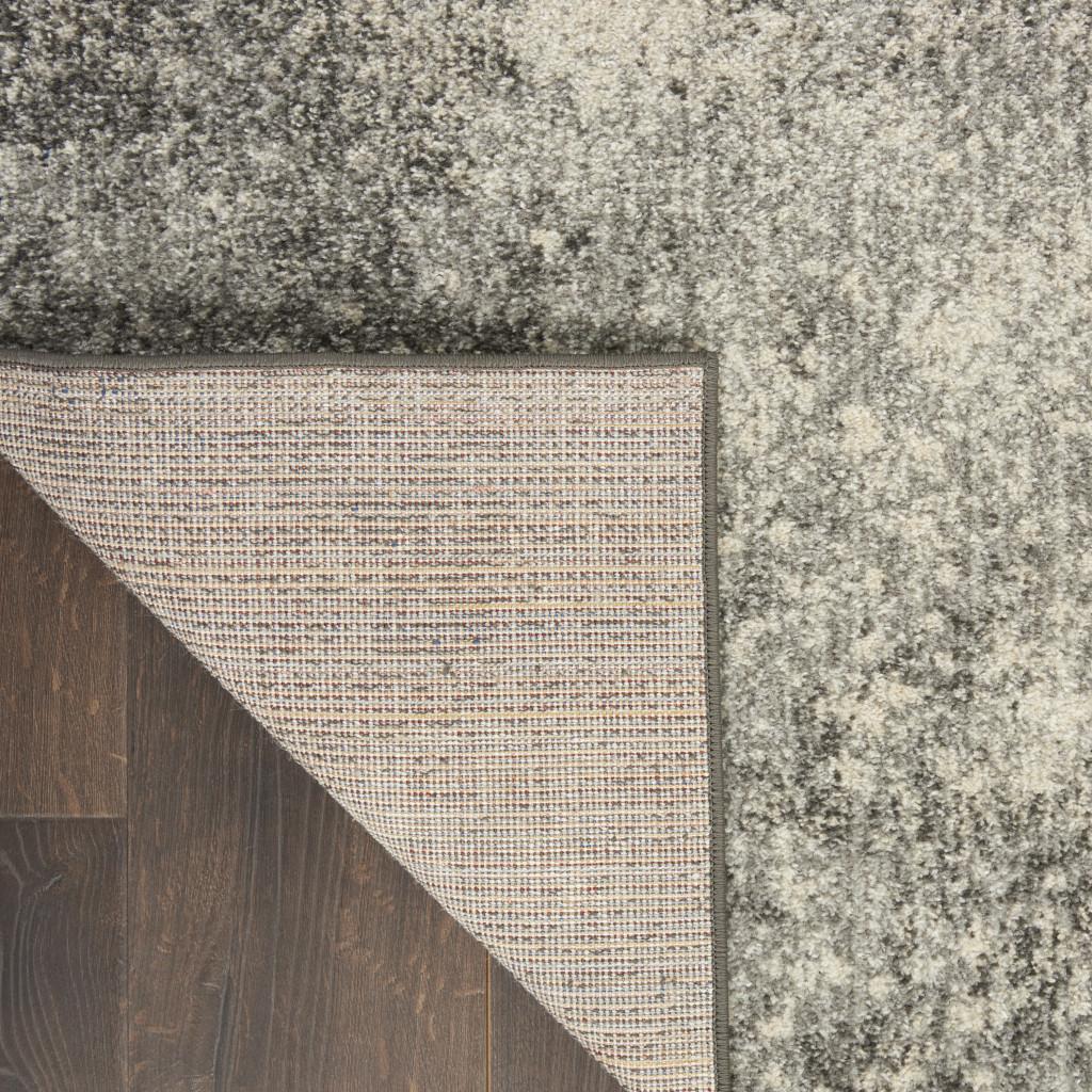 8' X 10' Gray And Ivory Abstract Area Rug