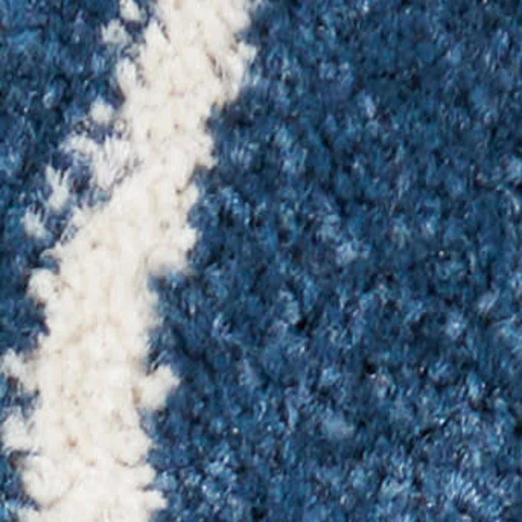 4' X 6' Blue And Gold Floral Area Rug