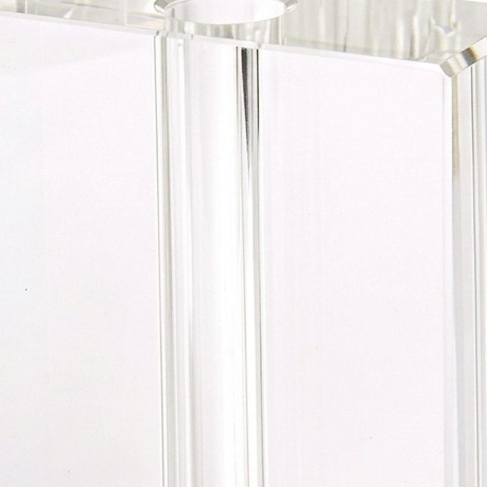 6" Clear Square Crystal Glass Table Vase