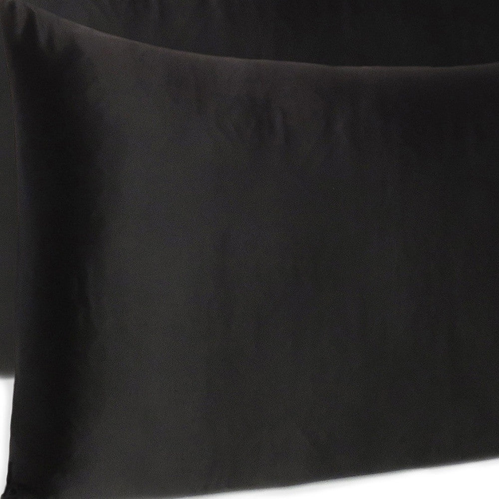 Black Dreamy Set Of 2 Silky Satin Queen Pillowcases