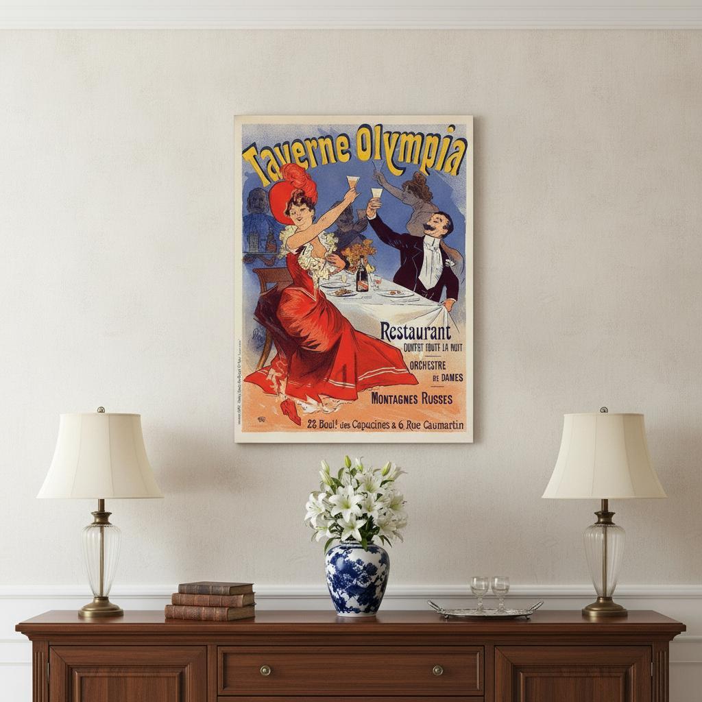 Taverne Olympia French Restaurant Unframed Print Wall Art