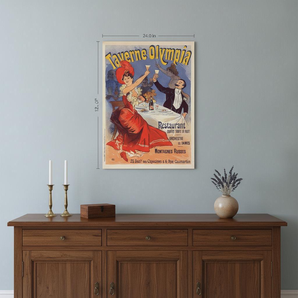 Taverne Olympia French Restaurant Unframed Print Wall Art