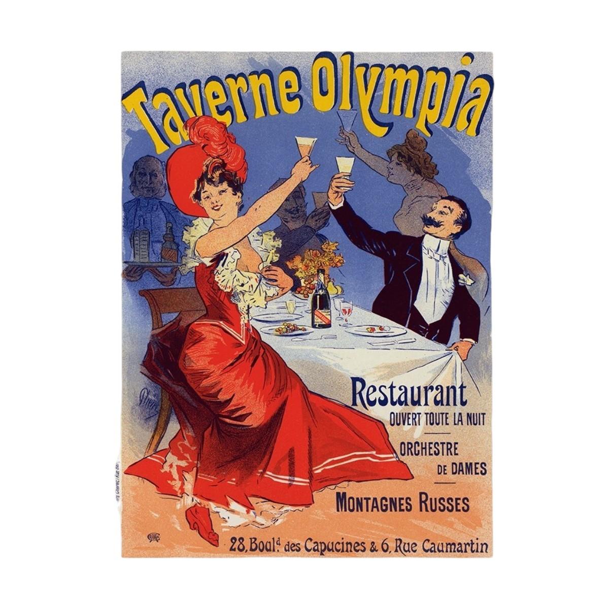 Taverne Olympia French Restaurant Unframed Print Wall Art