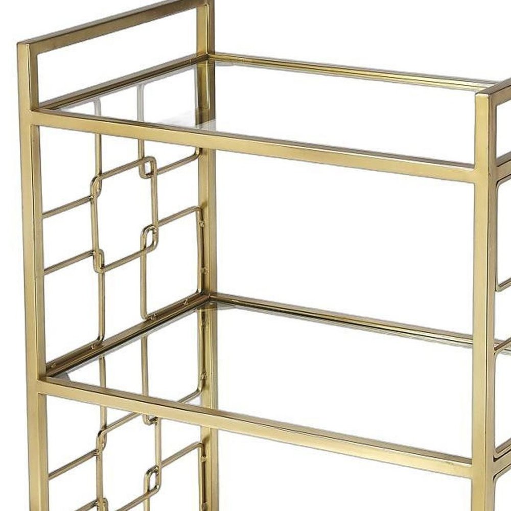 Polished Gold Bar Cart