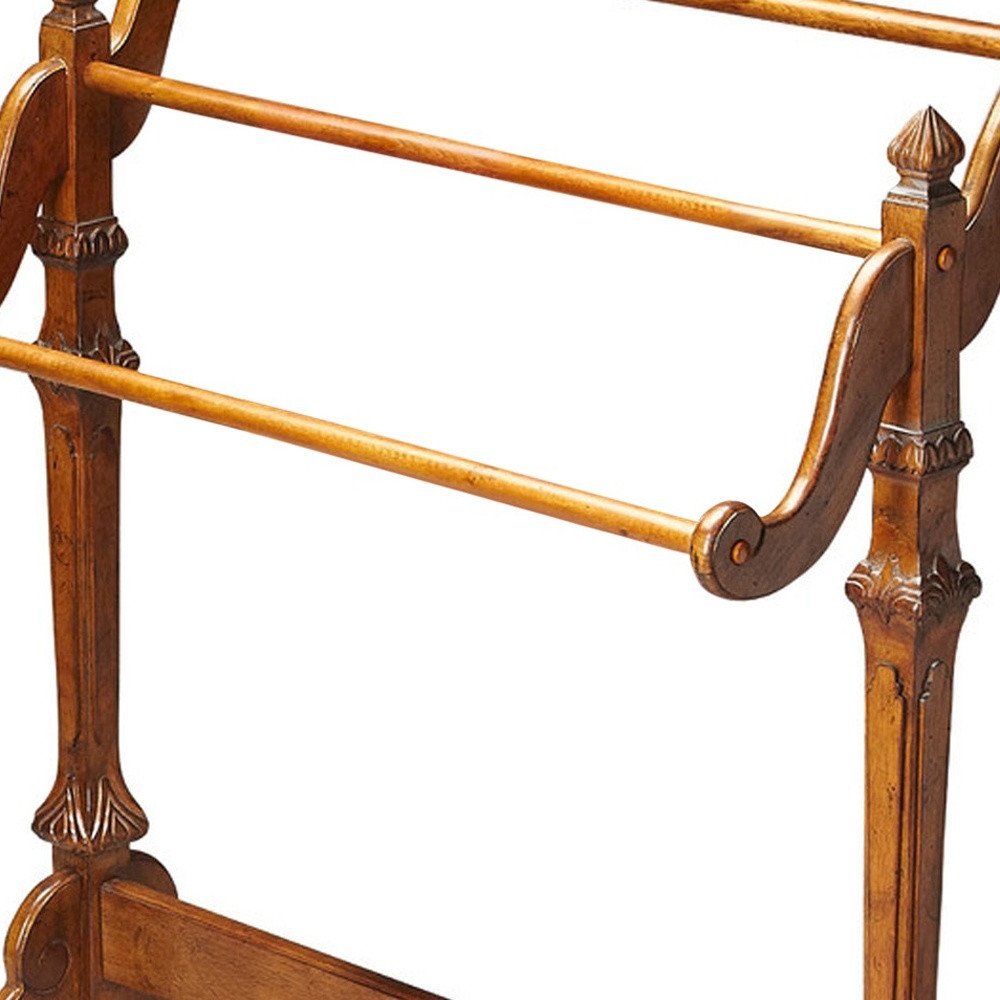 37" Brown Solid and Manufactured Wood Panel Screen Room Divider