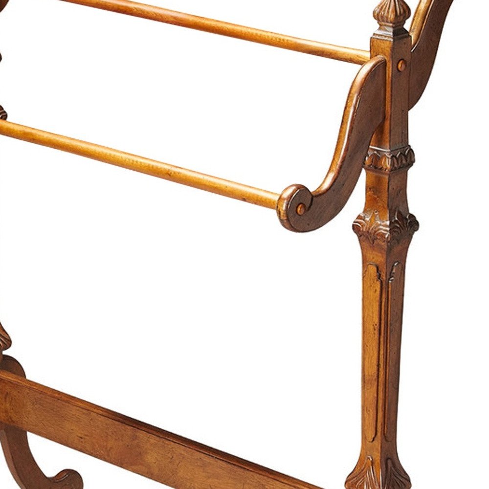 37" Brown Solid and Manufactured Wood Panel Screen Room Divider