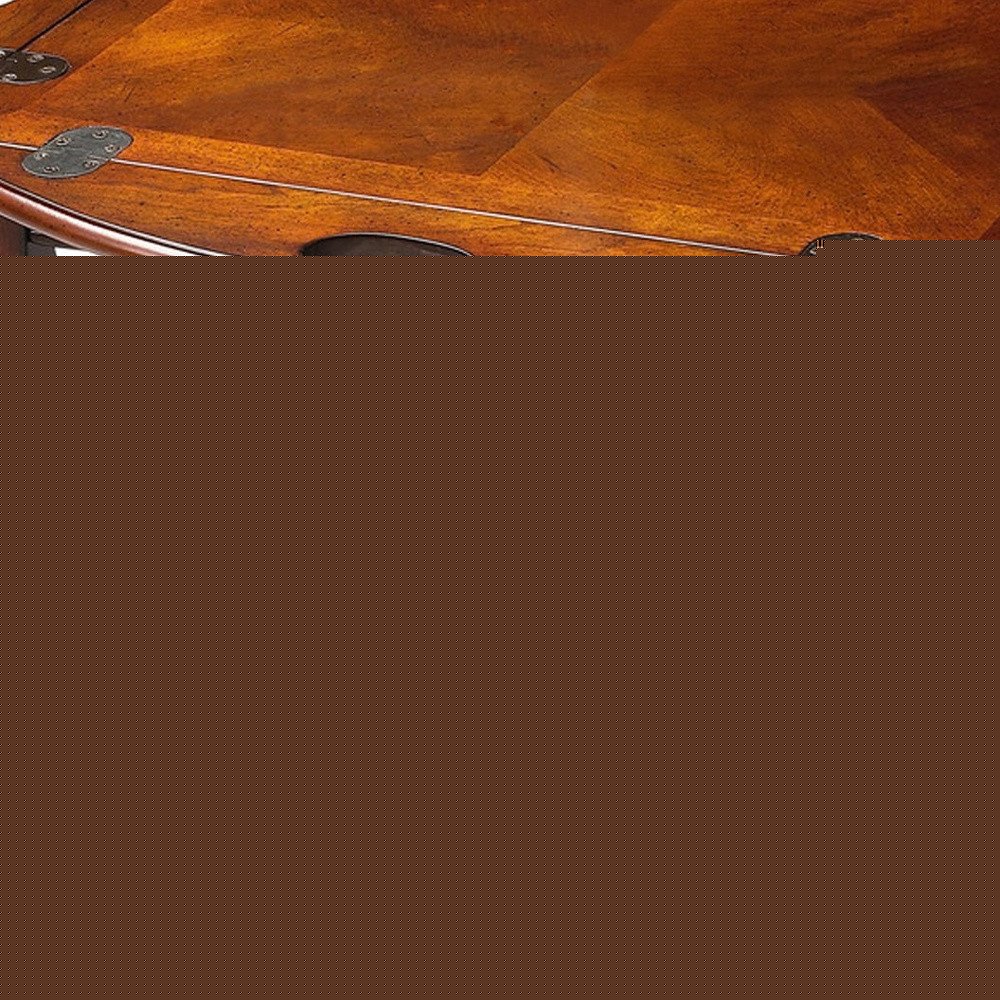 30" Brown and Dark Brown Wood Oval Coffee Table