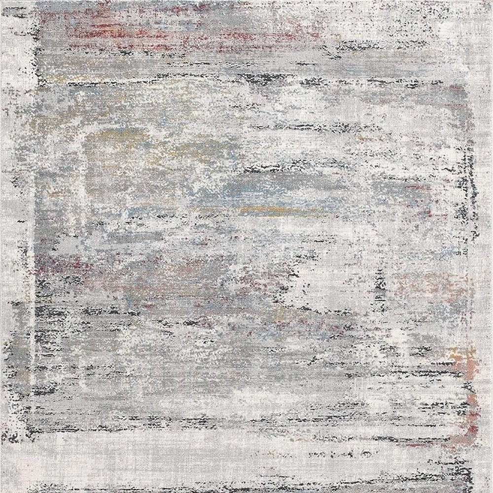 4' X 6' Gray Abstract Irregular Blocks Area Rug