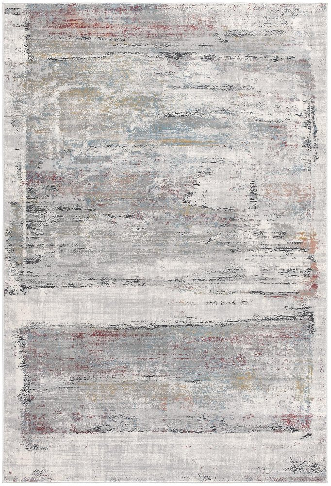 4' X 6' Gray Abstract Irregular Blocks Area Rug