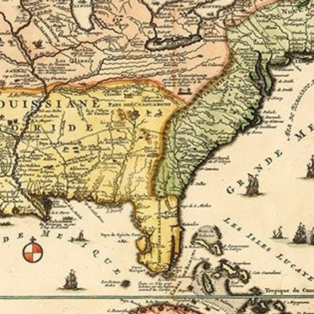 Vintage 1773 Map Of British Empire In North America Unframed Print Wall Art
