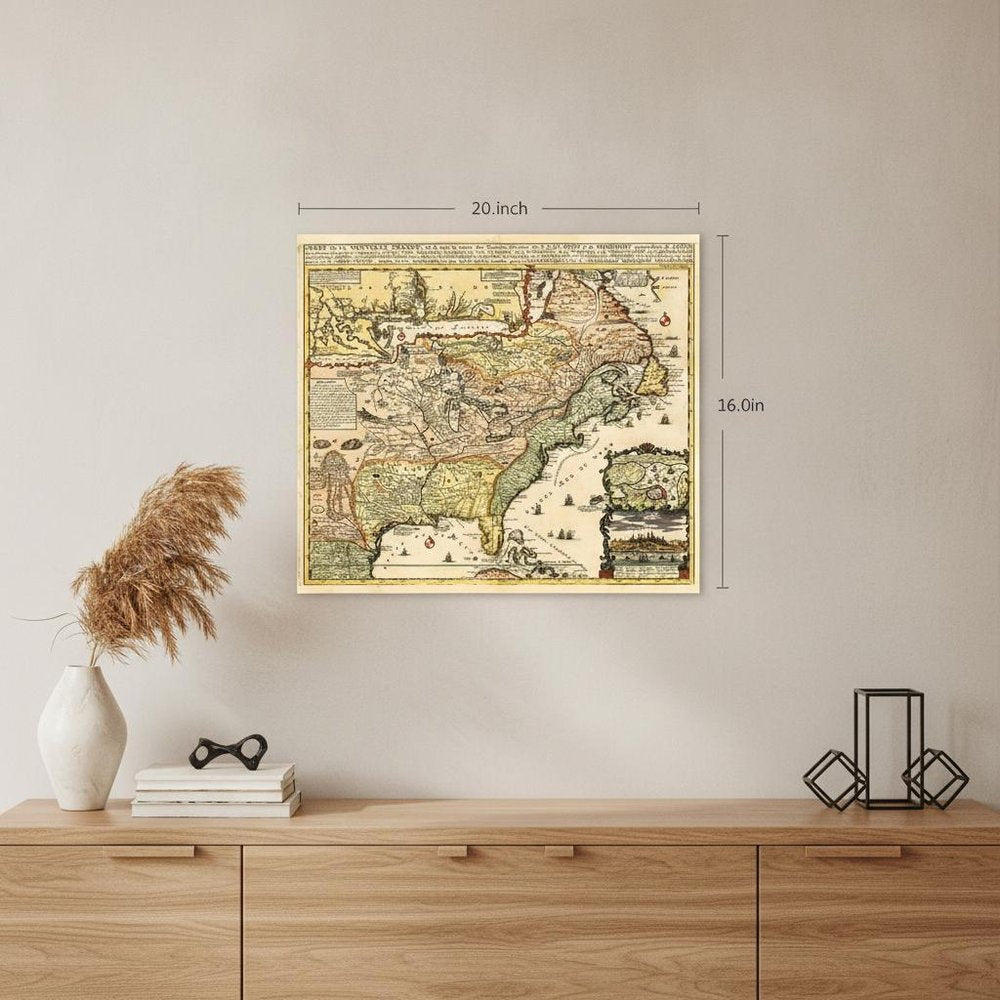 Vintage 1773 Map Of British Empire In North America Unframed Print Wall Art
