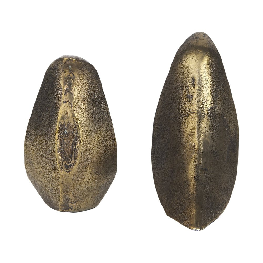 Set of Two 3" Gold Metal Bird Decorative Bookends