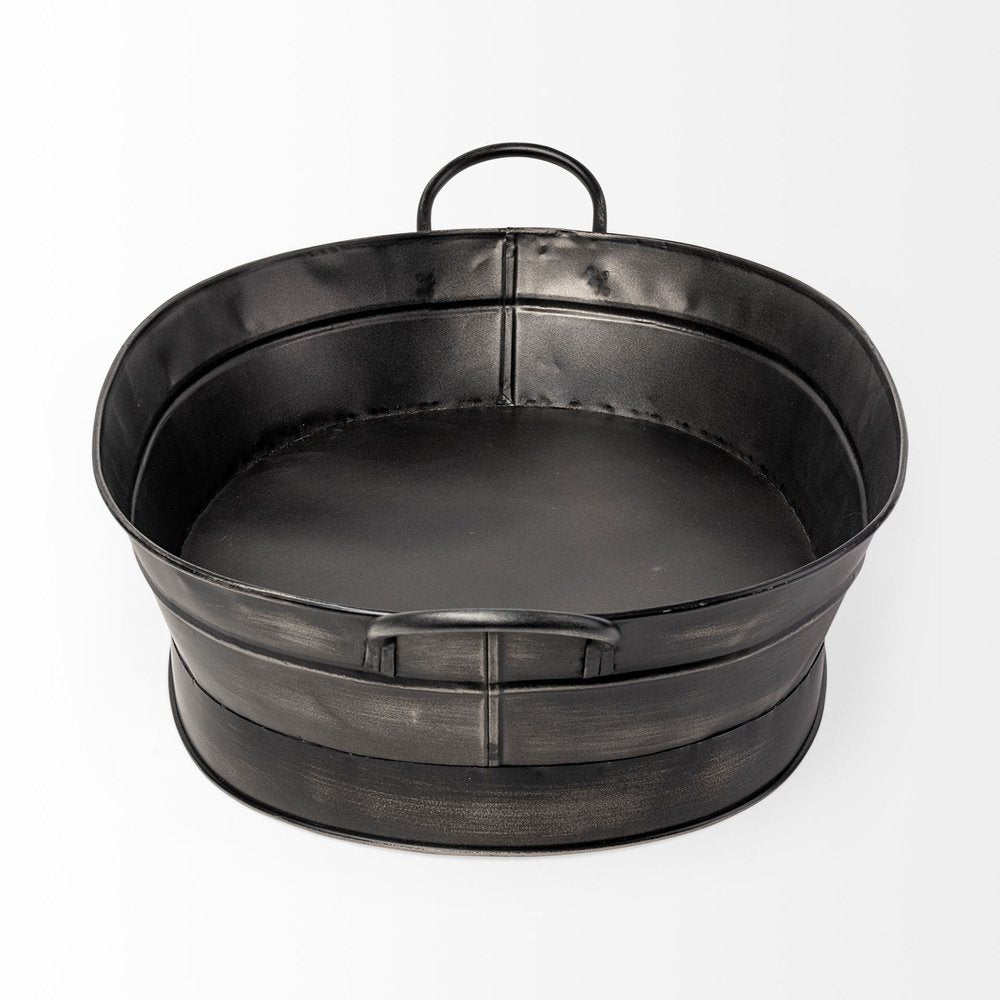 14" Black Metal Basket