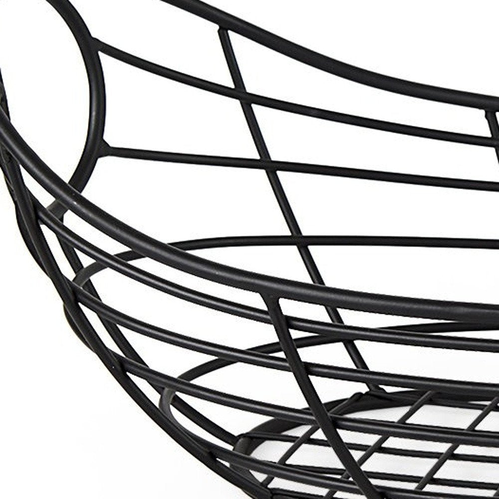 22" Black Metal Basket
