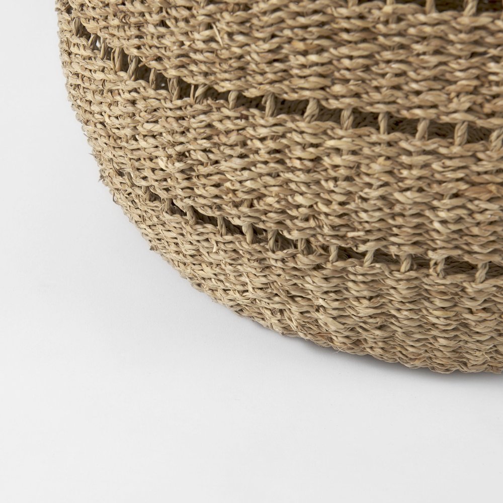 Set of Two Brown Wicker Basket