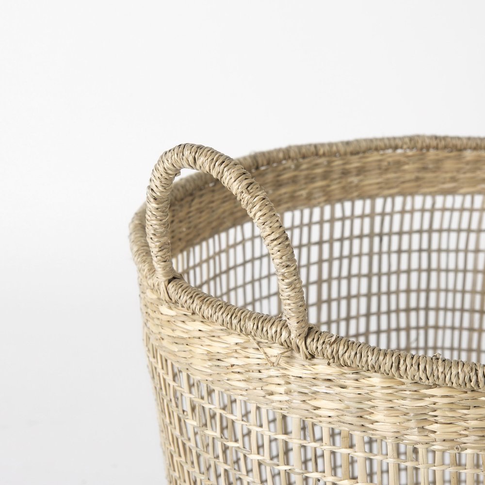 Set of Three Natural Wicker Basket