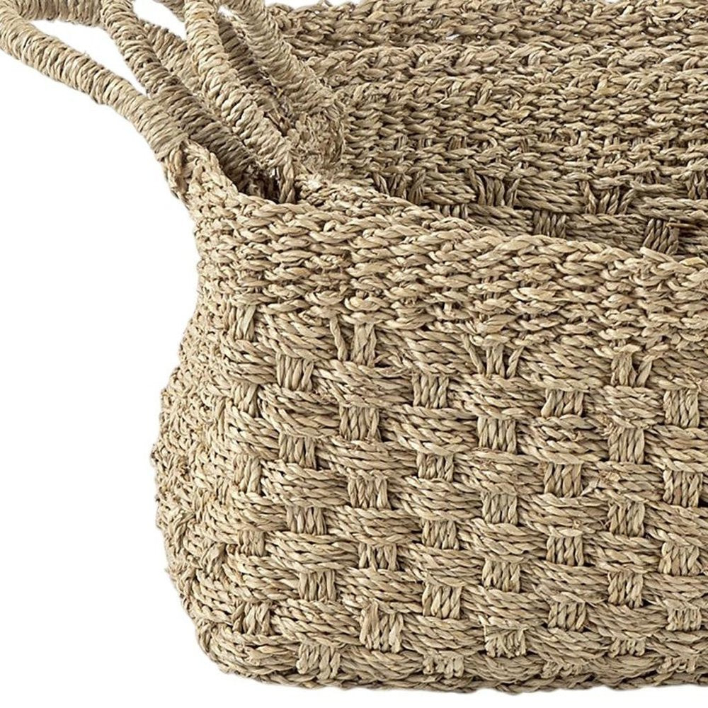 Set of Three Natural Wicker Basket