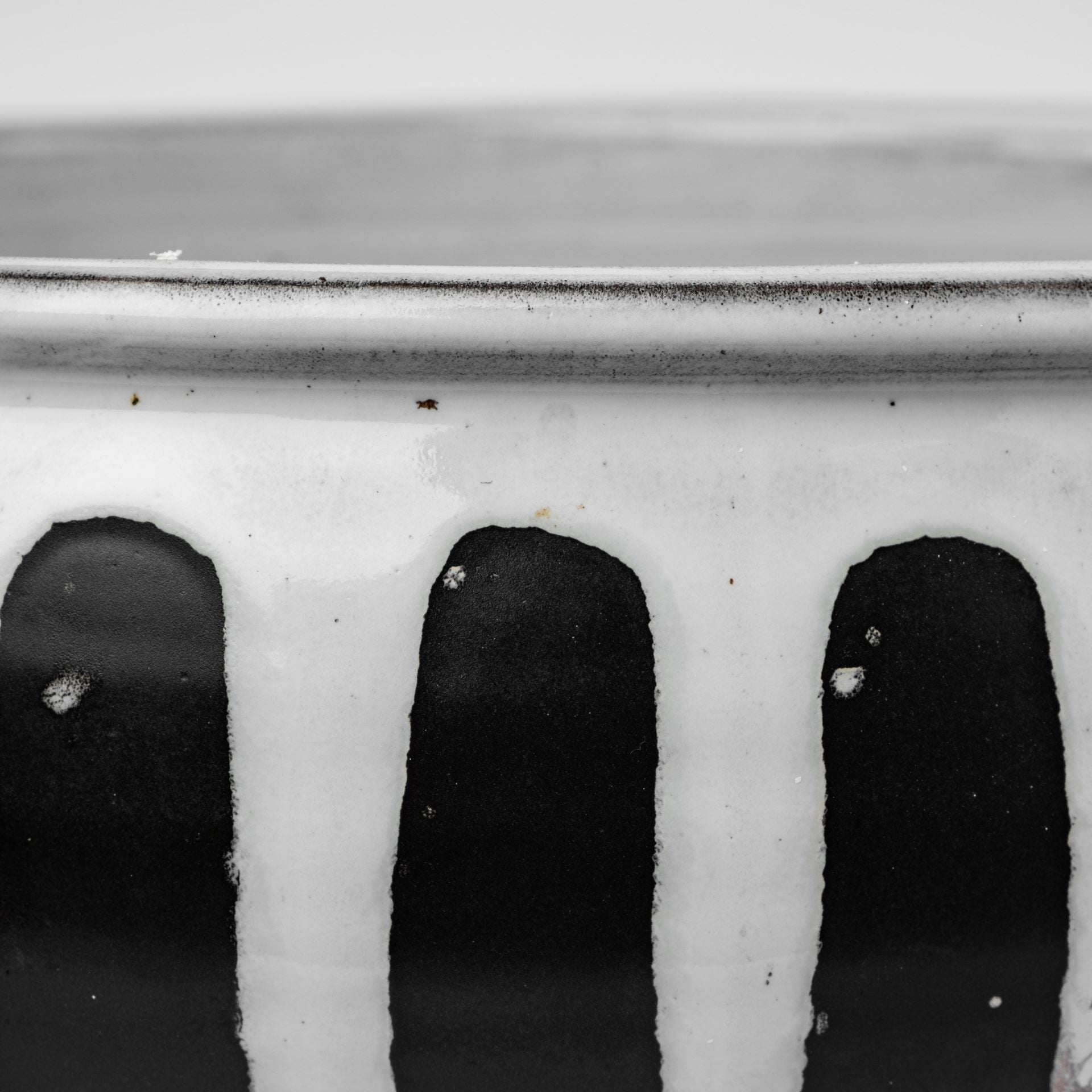 White And Black Ceramic Decorative Bowl