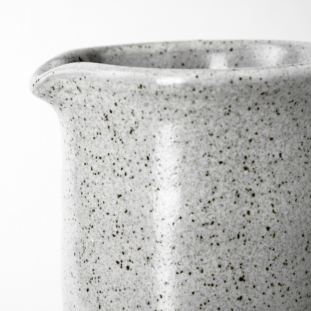 12" Gray Cylinder Ceramic Urns Jars