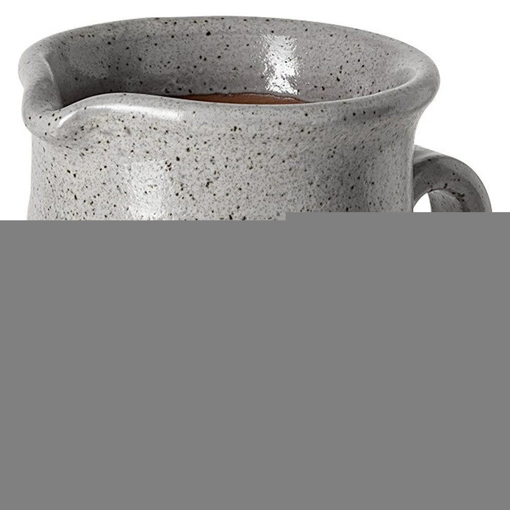 12" Gray Cylinder Ceramic Urns Jars