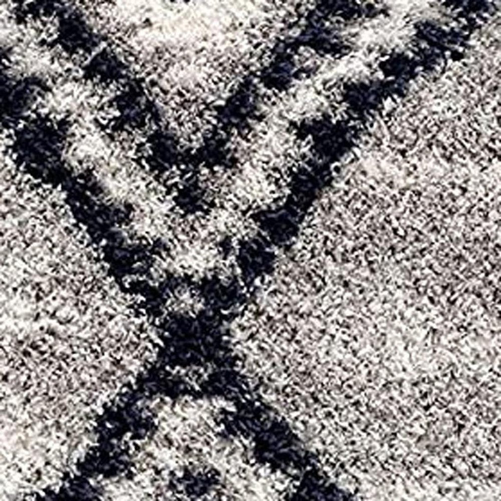 4' X 6' Gray And Navy Boho Chic Area Rug