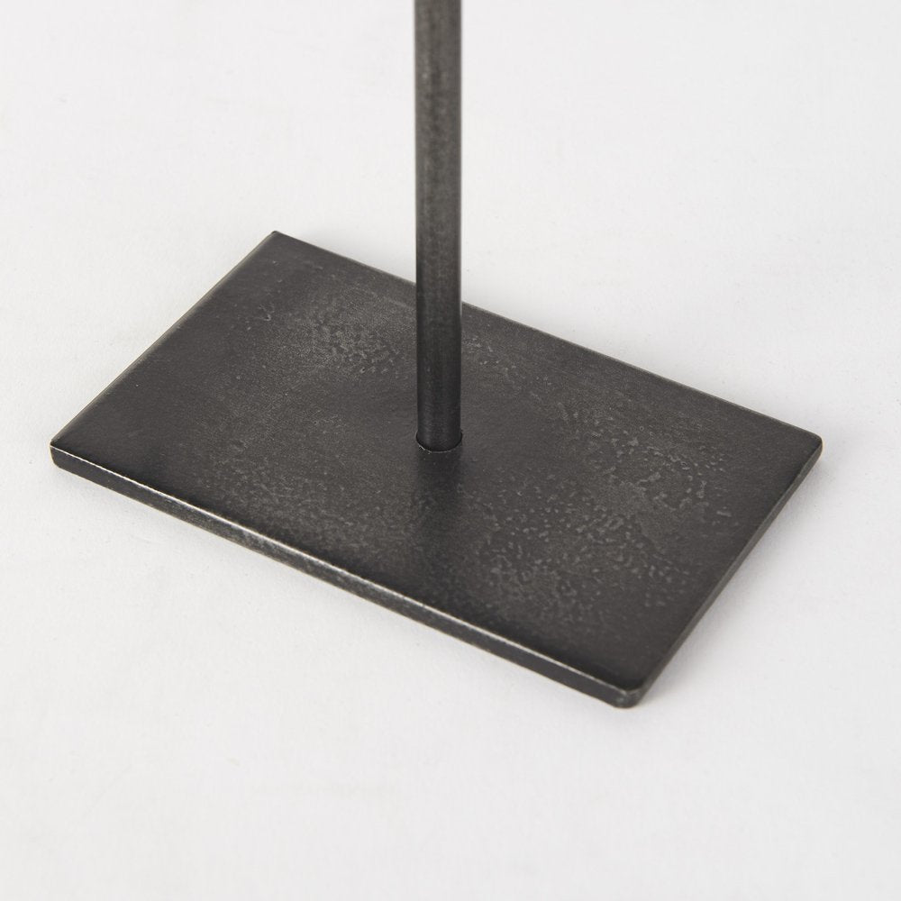 21" Gray Metal Tabletop Sculpture