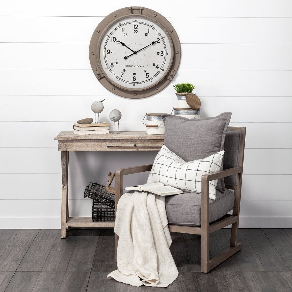 8" Off White Resin And Metal Snipe Bird Tabletop Sculpture