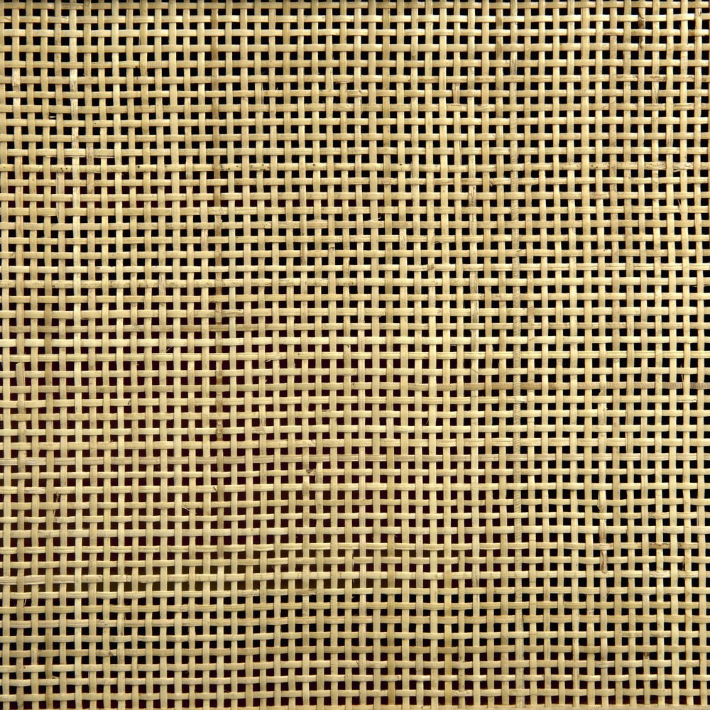 Set of Two Brown And Natural Cane And Solid Wood Box With Lid