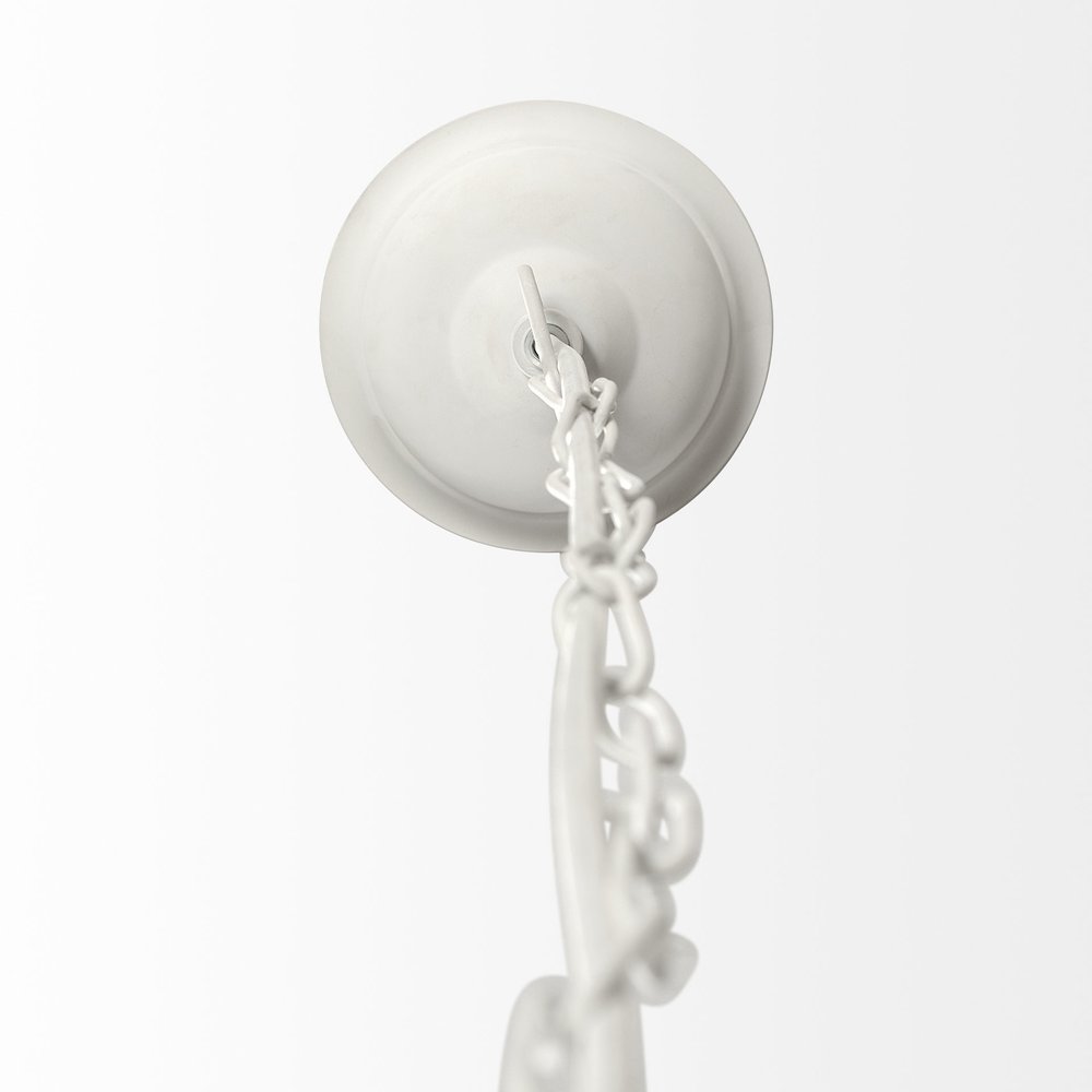 Whitewash Beaded Ball Hanging Pendent Light