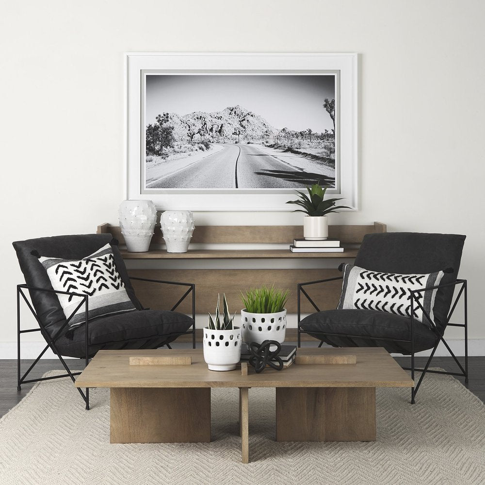 34" Natural Wood Coffee Table