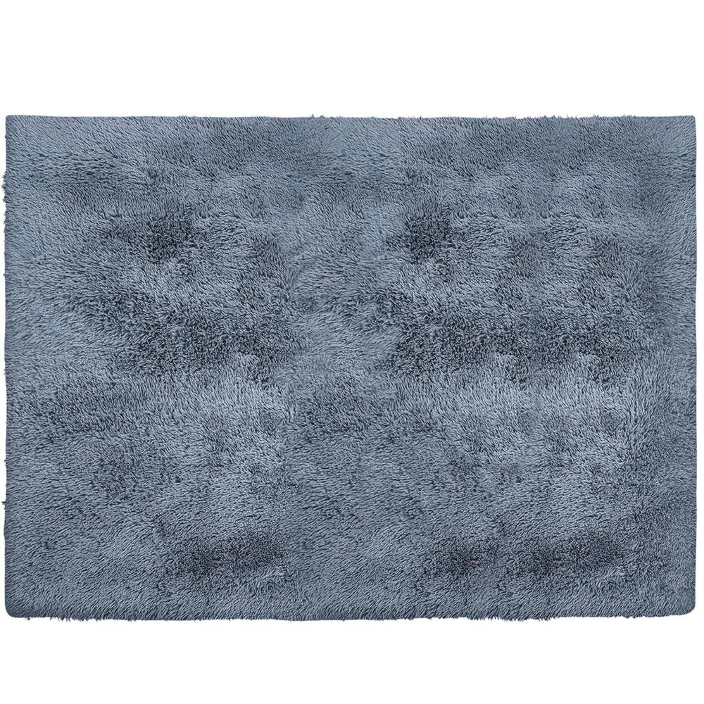 4' X 5' Gray Shag Power Loom Non Skid Area Rug