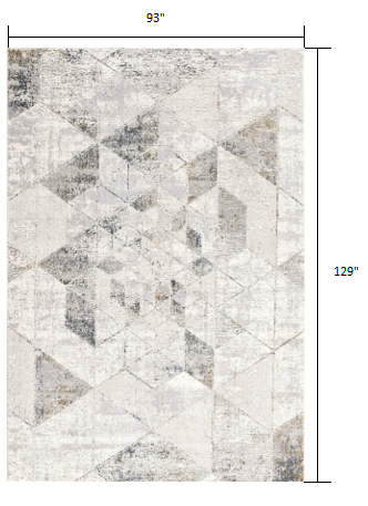 4' X 6' Gray and Ivory Abstract Power Loom Area Rug