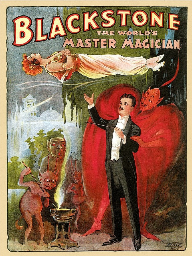 Vintage 1895 Blackstone Magic Unframed Print Wall Art