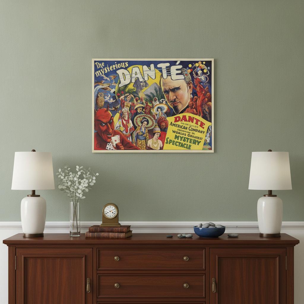 The Mysterious Dante Vintage Magic Unframed Print Wall Art