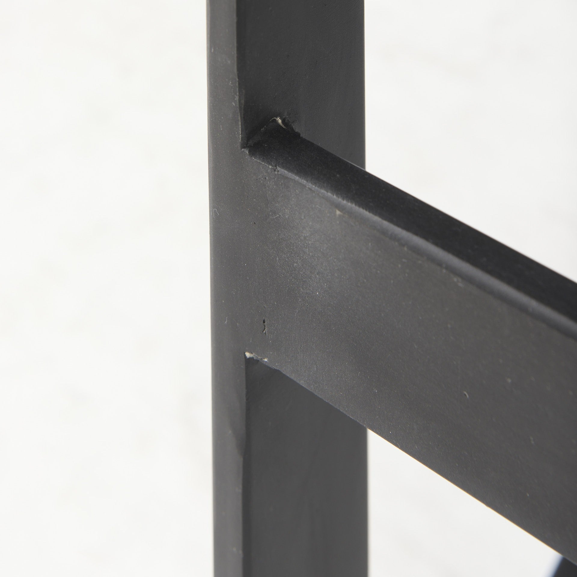 30" Black Wood And Metal Backless Bar Height Bar Chair