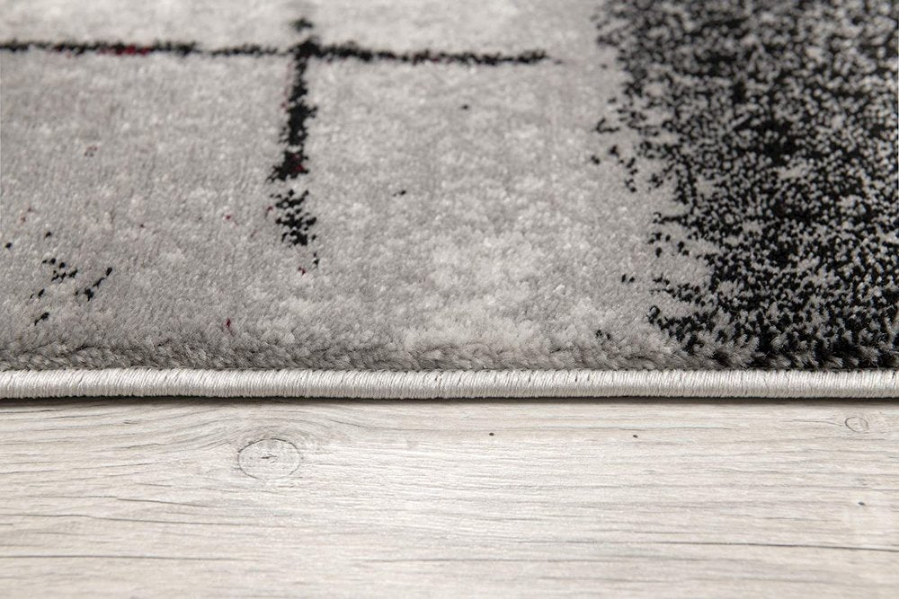 15' Gray Abstract Dhurrie Runner Rug