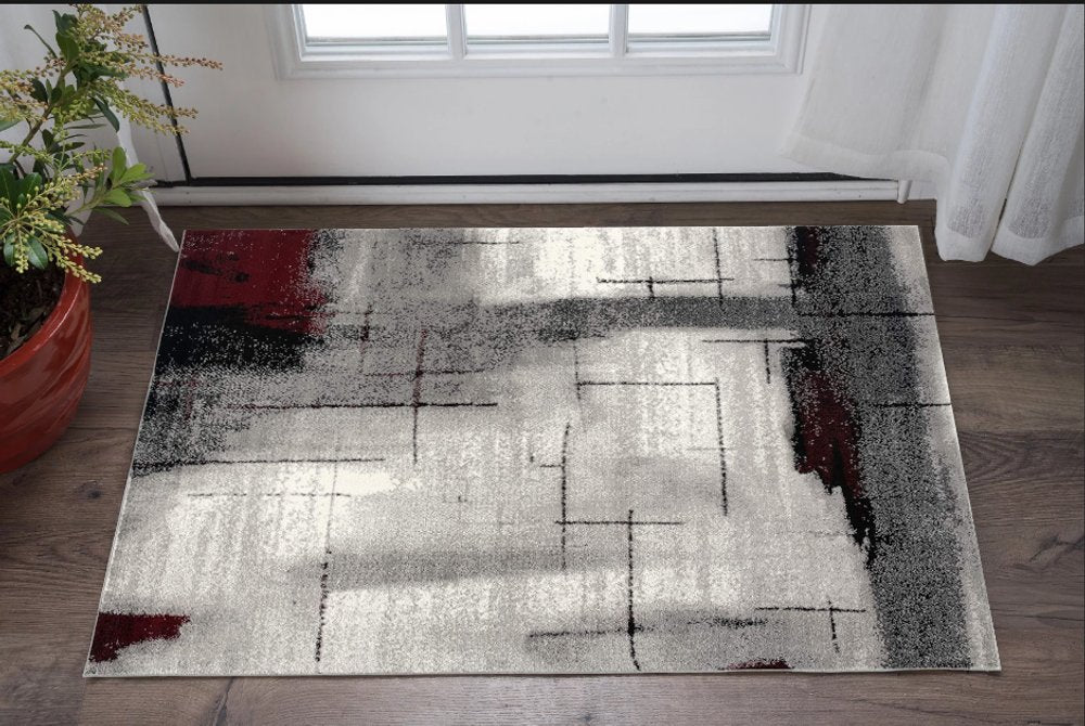 15' Gray Abstract Dhurrie Runner Rug