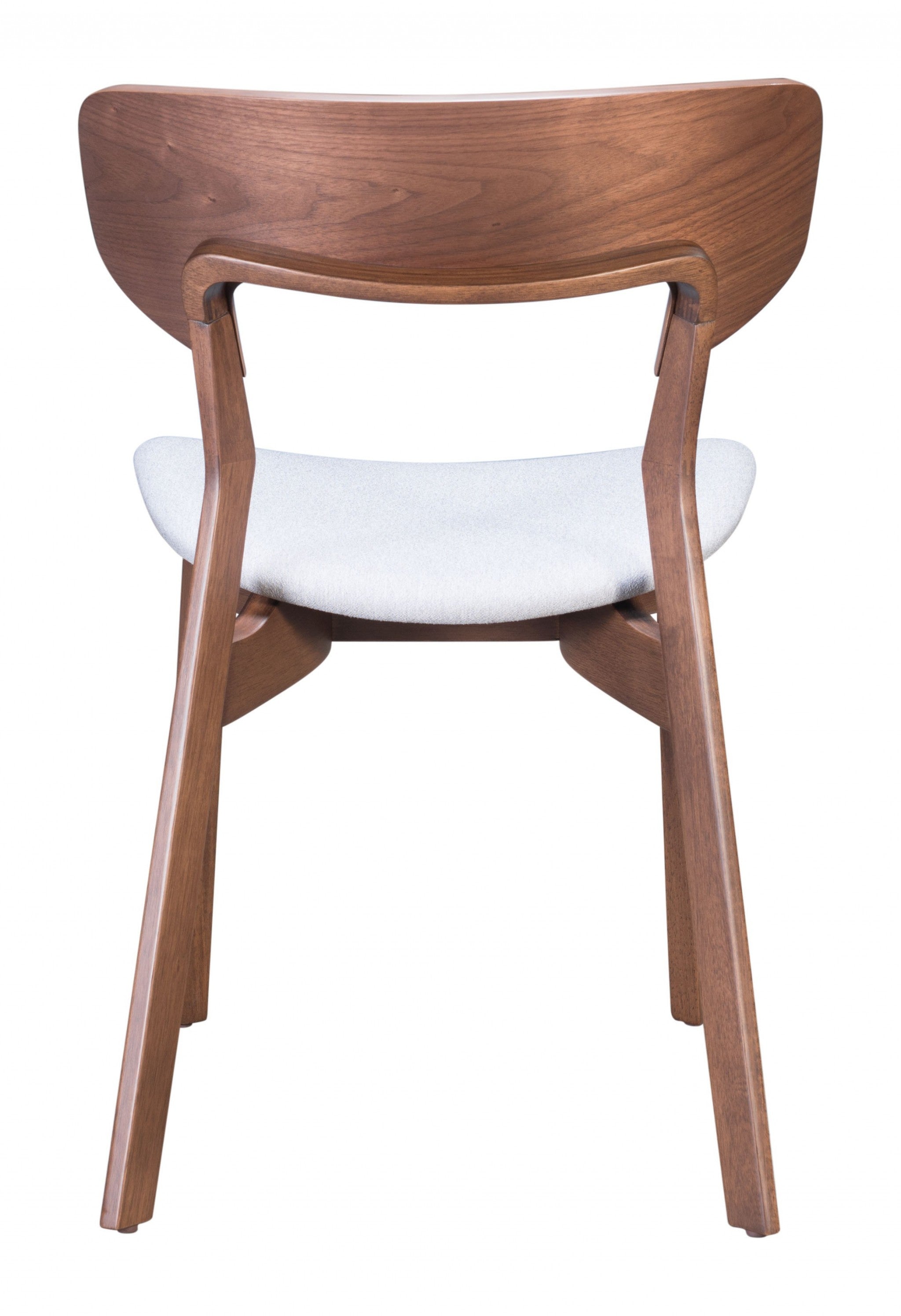 Set Of 2 Walnut Rubberwood King Louis Back Dining Chairs