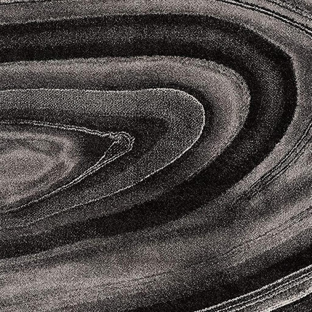 4' X 6' Dark Gray Abstract Illusional Area Rug