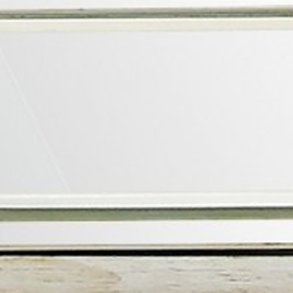 48" Silver Mirrored Glass Console Table