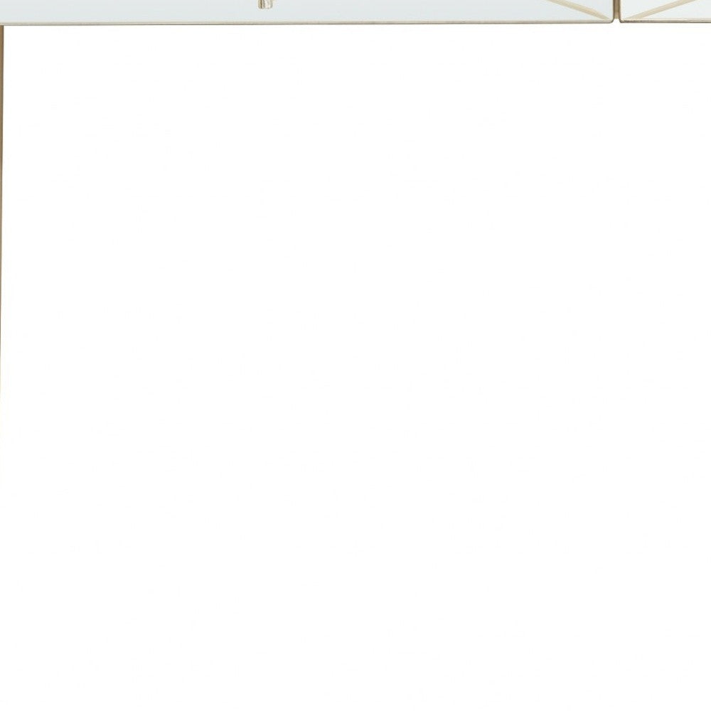 48" Champagne Mirrored Glass Console Table