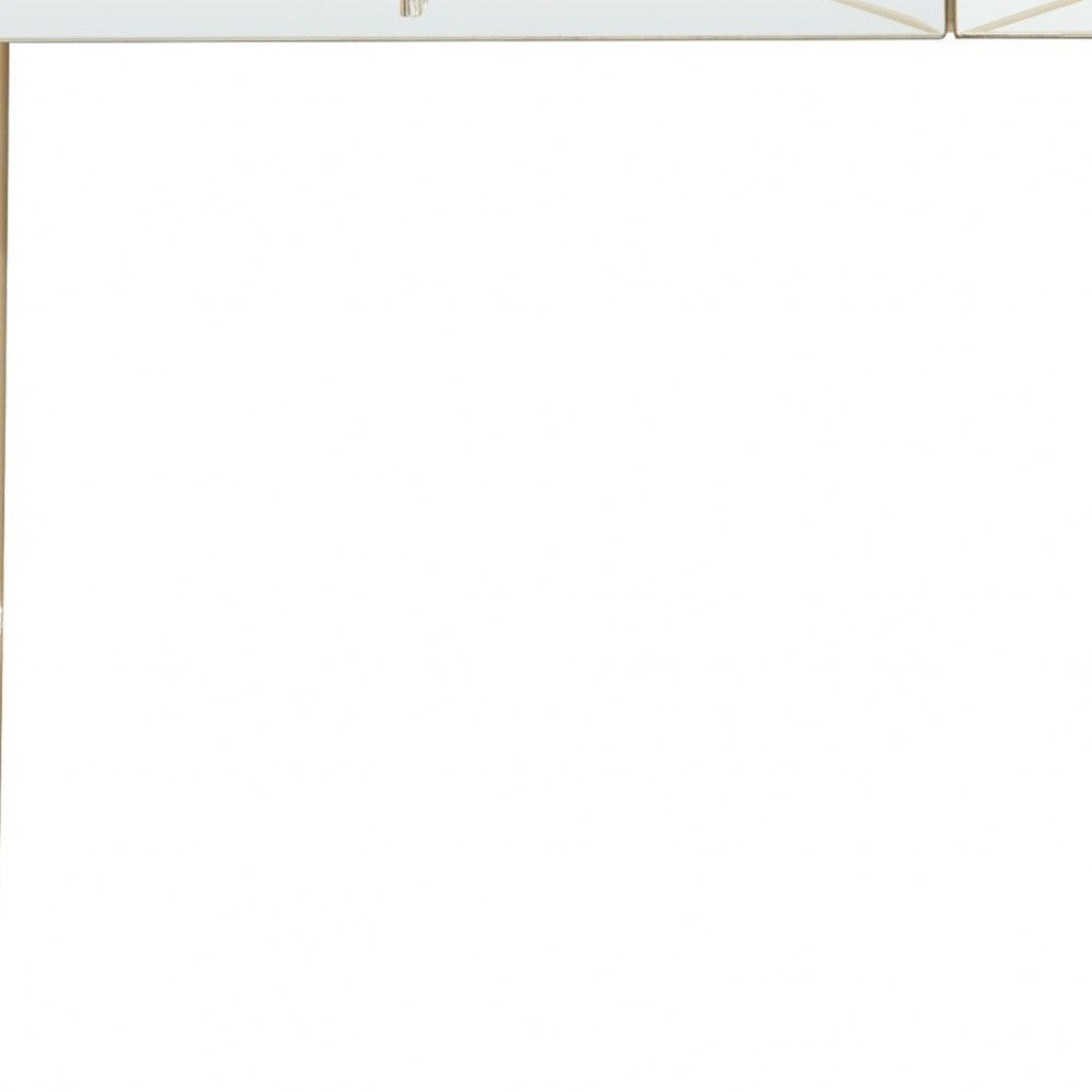 48" Champagne Mirrored Glass Console Table