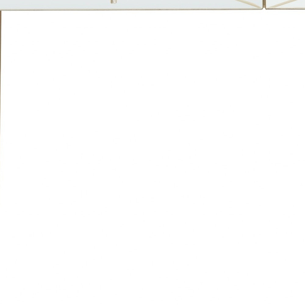 48" Champagne Mirrored Glass Console Table