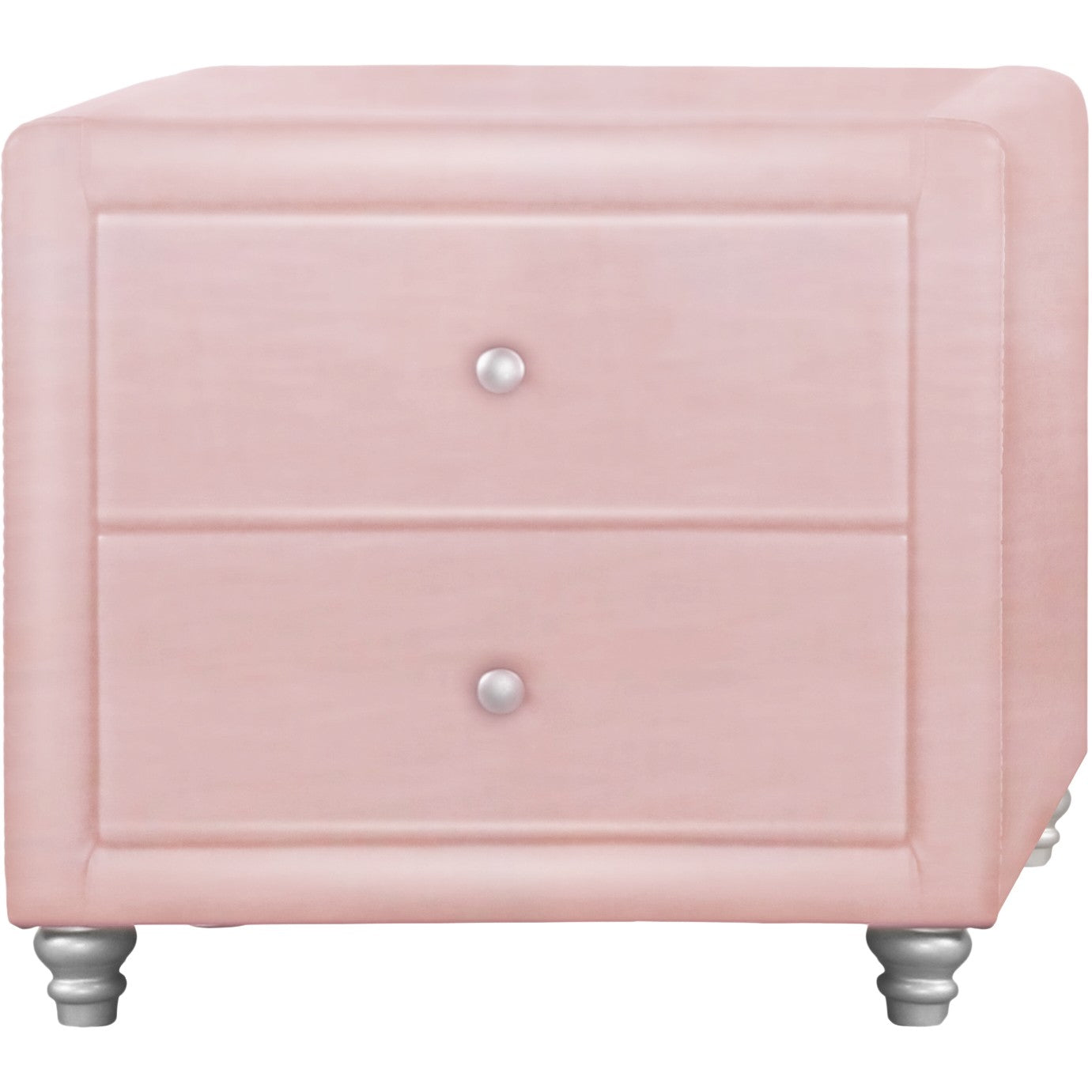 20" Pink Two Drawers Nightstand