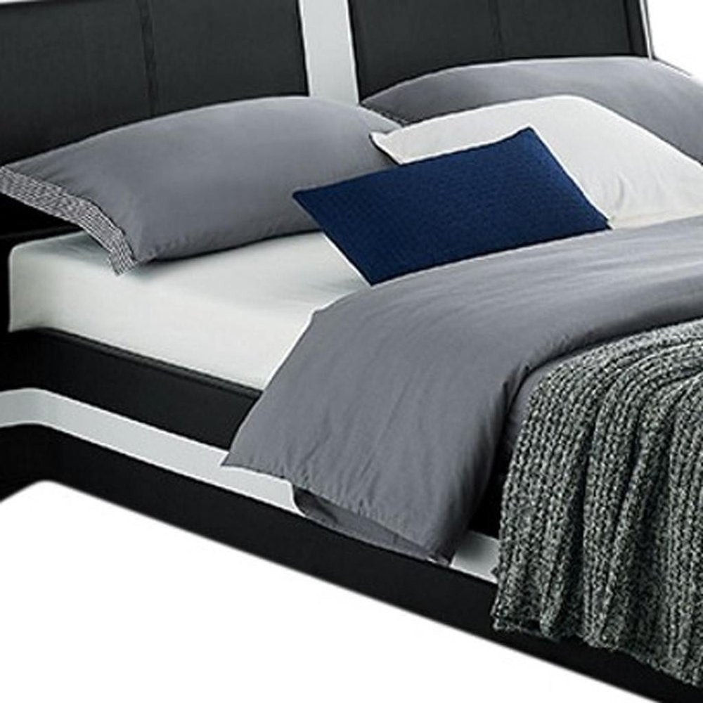 White Faux Leather Queen Bed Frame