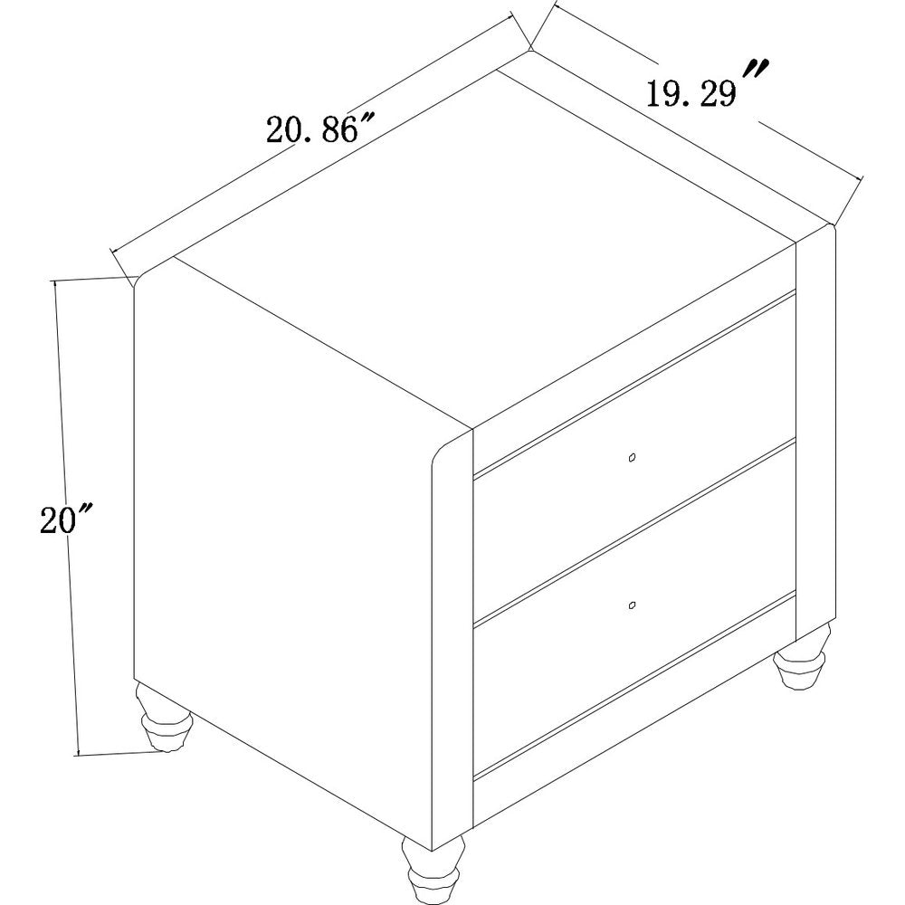 Solid Manufactured Wood White Standard Bed Upholstered With Headboard